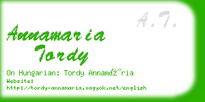 annamaria tordy business card